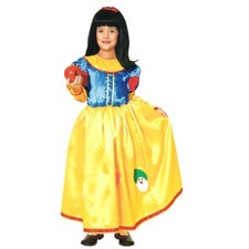Schneewittchen Kostüm für Kinder Gr. 104 Kleid blau-gelb Märchen Fasching