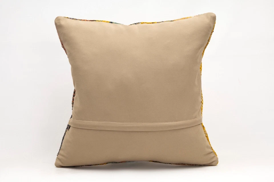 Kilim 枕套,20x20 英寸,装饰沙发垫,手工波西米亚枕头 — 第 4/4 张图片