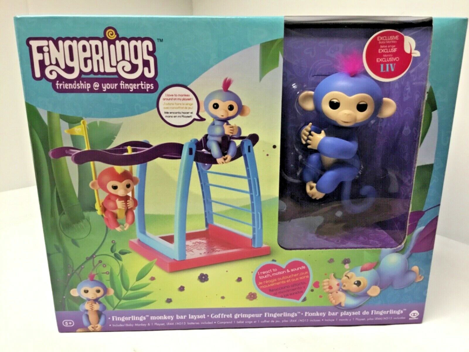 wowwee fingerlings monkey playset with two monkeys