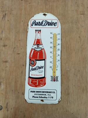 Vintage type Park Drive beverage Thermometer Plate merchandise advertising Store