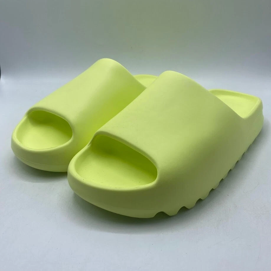 Adidas Yeezy Slide Glow Green Casual Slip On Sandal GX6138 Men's Size 10 NEW