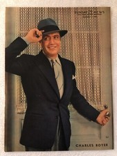 Vintage 1940 CHARLES BOYER Coloroto Colorfoto New York Sunday News 11x15 Photo