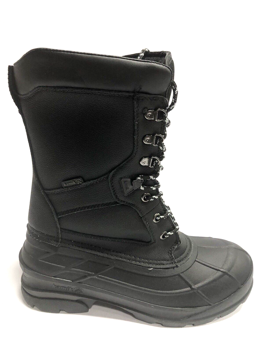 Kamik Men’s Nationpro, Black Waterproof Winter Boots, Size 9M Kamik Men main image 3
