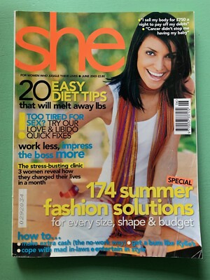 SHE magazine June 2003 (UK) Charlize Theron Matthew McConaughey Model SAIRA