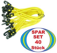 40 x tarpaulin tensioner 18 cm yellow clamping rubber clamping fix hook expander rubber tensioner