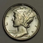 #1 Nicer "BU++ to MS??" Low Mintage 1944 P Winged Liberty Head Mercury Dime