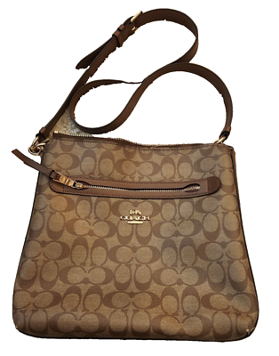 Coach F77885 Mae File Crossbody Leather Bag Beige 193971503493| eBay