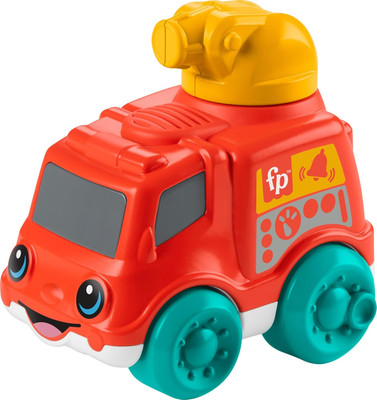 Fisher-Price Baby Toy Chime & Ride Fire Truck Push-Along Vehicle with Fine Motor