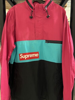 Supreme F1 Pullover Jacket SS14 2014 Sz XL Magenta Pink Teal