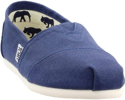 TOMS Women Classic Core Alpargata Slip-On Shoes Navy, Comfortable Everyday Flats
