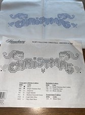 Herrschners Welcome Christmas Dresser Scarf Stamped Cross Stitch 542071 NEW