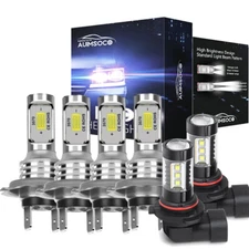 For Volkswagen Jetta 2007-2014 Combo LED Headlight H7 High&Low + Fog Light Bulbs