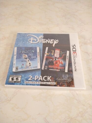 Nintendo 3DS Disney's 2-Pack Frozen & Big Hero 6 Brand New In Sealed Plastic - Picture 1 of 2