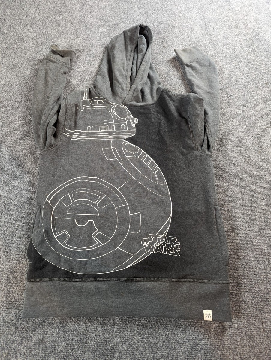Star Wars Sweatshirt Hoodie Gap Size Boys 14-16 BB-8 Graphic Gray