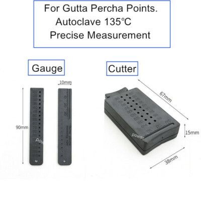 Dental Endo Gauge Ruler For Gutta Percha Point Endodontic Tool 134  Brown/Black