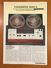 ORIGINAL TANDBERG 3000 X TAPE RECORDER SALES BROCHURE D157