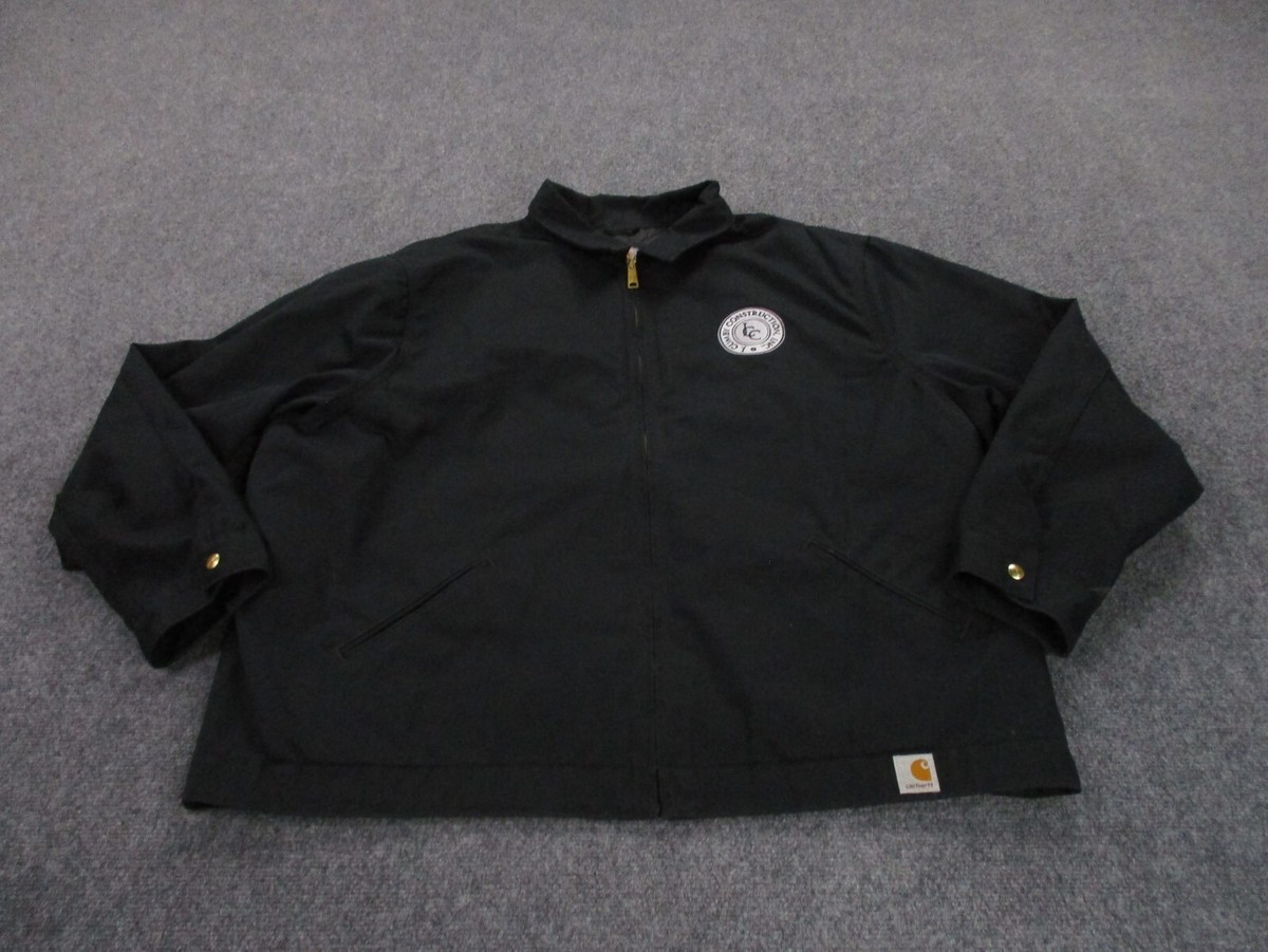 Carhartt Jacket Adult 3XL Black Lined Canvas Workwear Outdoors