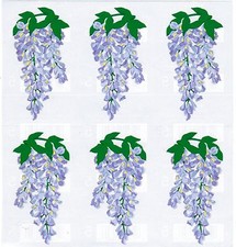Mrs Grossman's Paper Whispers Wisteria Flower Scrapbook Stickers 3 Strips 