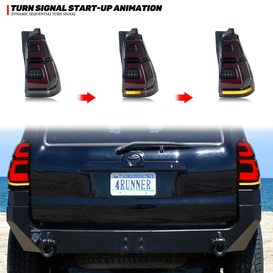 Luces traseras LED para Toyota 4Runner 4ta generación 03-09 animación secuencial luces traseras Foto 3 de 4