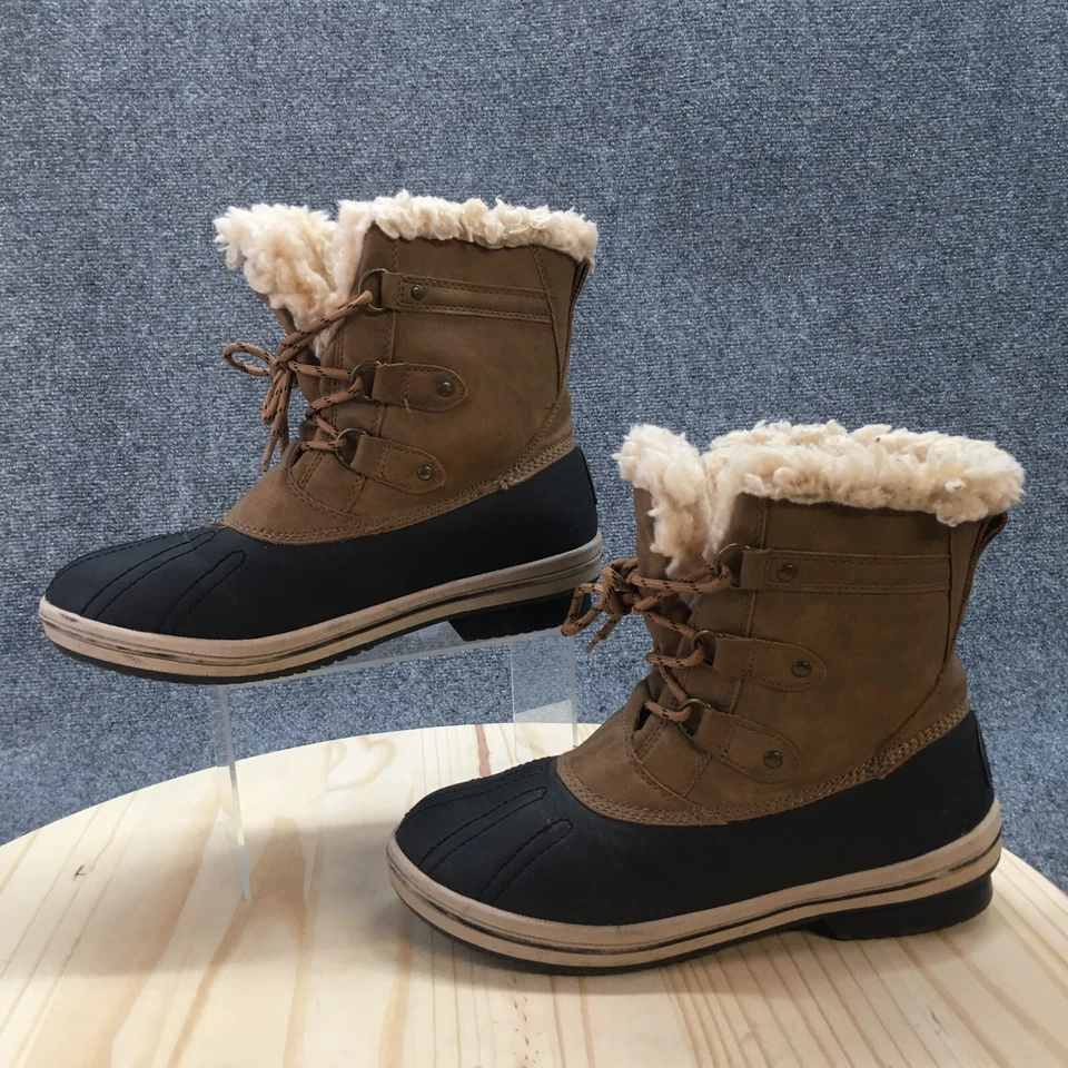 Pawz Botas Mujer 10 Gina Tobillo Invierno 36000W Marrón Negro Lana Resistente al Agua Foto 2 de 4