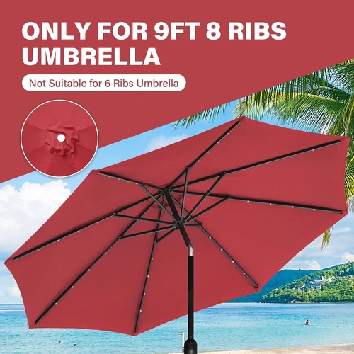 Patio Umbrella Top Canopy Replacement Cover ONLY fit 9' 8 Rib Outdoor Umbrella - Picture 49 of 58