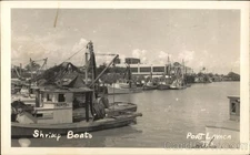 Port Lavaca, Texas TX Shrimp Boats Original Vintage Real Photo Postcard RPPC