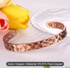 Magenergy Copper Bracelet for Men and Women, 99.9% Solid Copper Magnetic Bracele