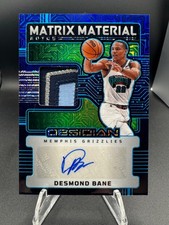 2024-25 Obsidian Desmond Bane Matrix Material Deep Sea /5 GAME WORN PATCH AUTO