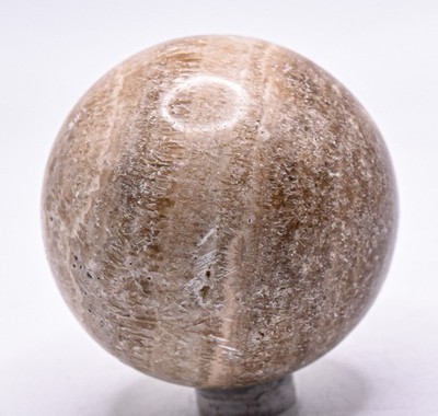 2.1'' Beige Caramel Onyx Sphere Polished Collectible Natural Crystal Mineral Peru