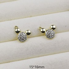 Lot cartoon mickey head charm Pendant DIY bracelet earring Jewelry Making