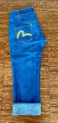 Evisu,  cropped Jeans  (Capri) W 28, Damen, vintage, sehr guter Zustand