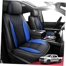 Tundra 2007-2021 Full Set Seat Covers Faux 2007-2021 FullSet BlackBlue