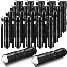 36 Pcs Mini Flashlights Bulk Bright Aluminum LED Handheld Torches W/ Lanyard