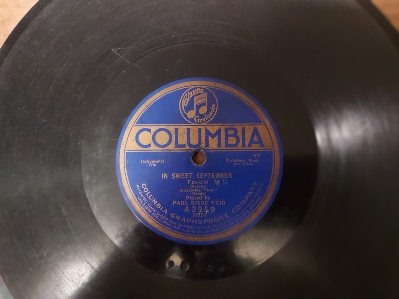 1920 COL.78/Paul Biese Trio..Saxophone-Banjo-Piano..