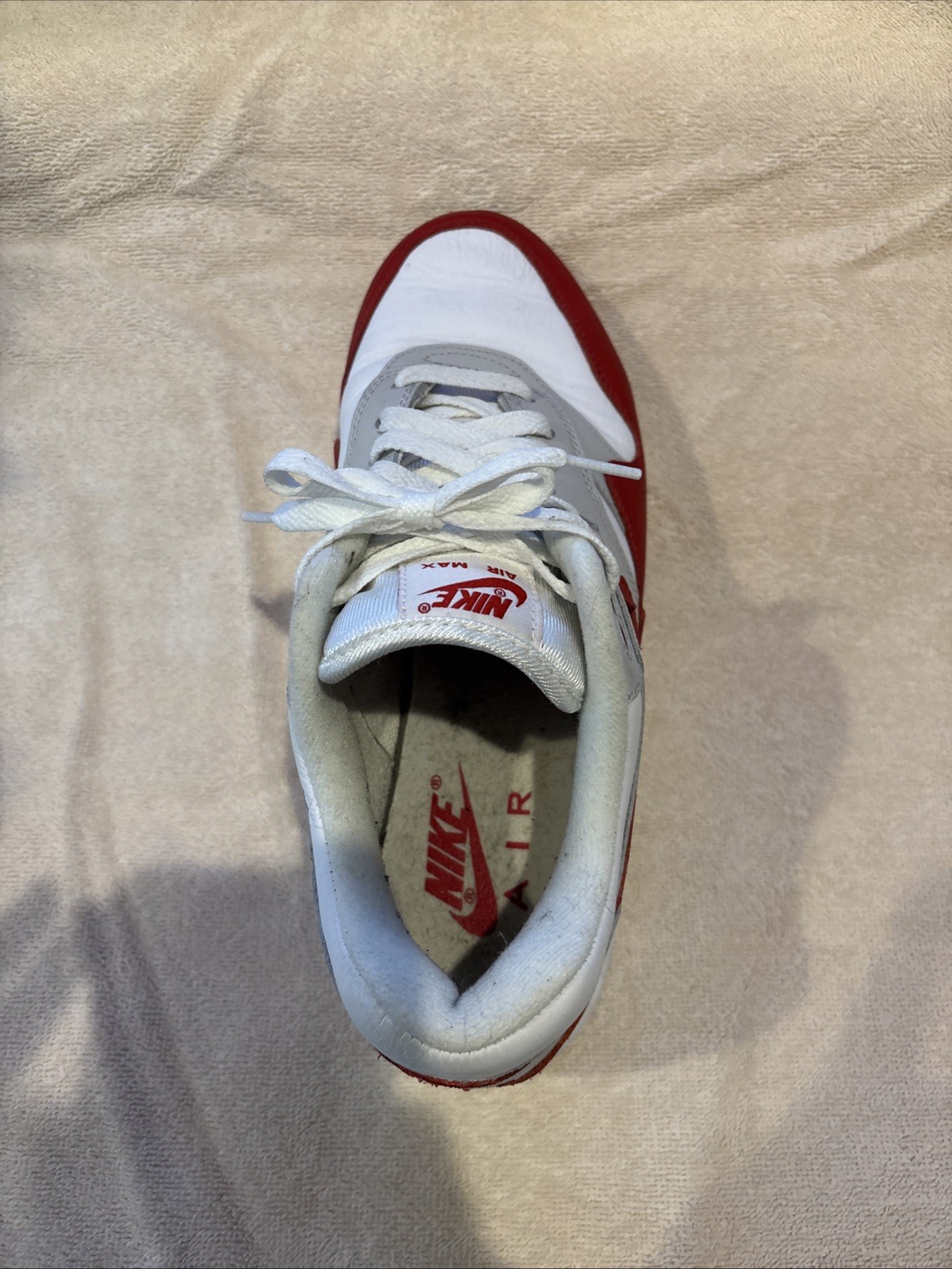 Nike Air Max 90/1 OG University Red White Grey Men’s Size 8.5 AJ7695-100 No Box thumbnail 7