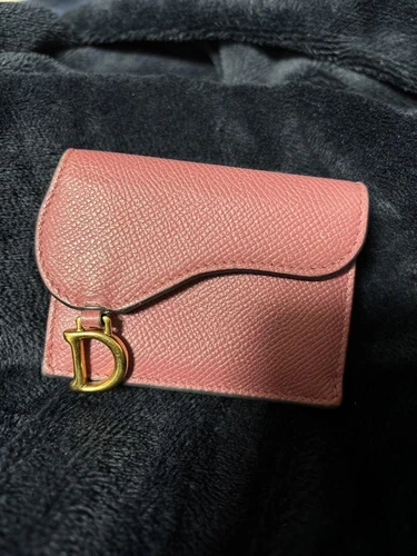 Mini portefeuille compact à trois volets Dior selle en cuir du JAPON Y250216 5