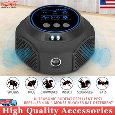 Ultrasonic Rodent Repellent Pest Repeller 4-in-1 Mouse Blocker Rat Deterrent
