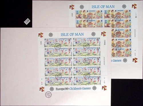 @ ISLE OF MAN 1989 - 2 FDC - CEPT - CHILDREN - GAMES