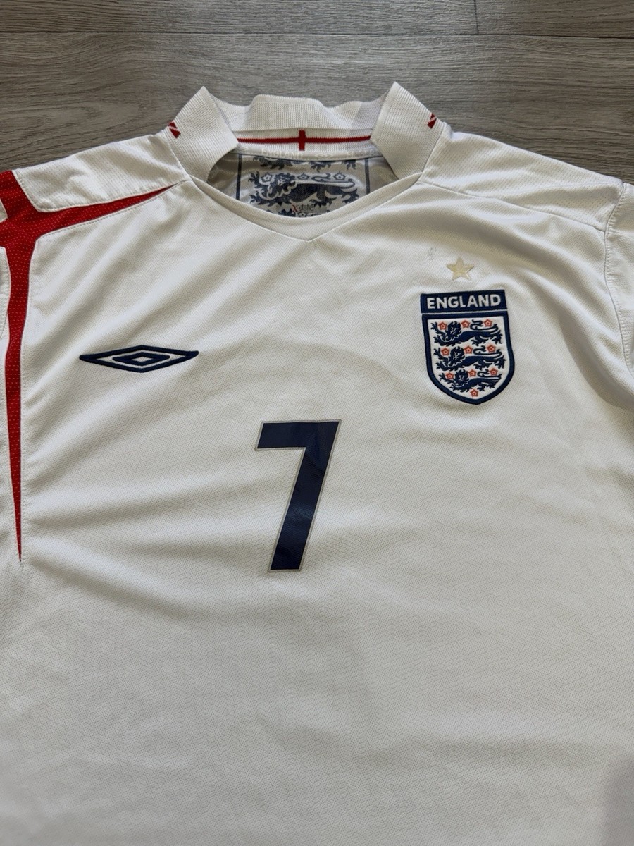 England 2005 2007 #7 DAVID BECKHAM Home Football Jersey Soccer