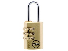 Yale Brass Combination Padlock 22mm