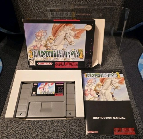 SNES TALES OF PHANTASIA Box, Manual, Reproduction TimeWalk, ENGLISH CIB