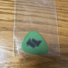 Green Guitar Pick w/ Black Arrow Logo Design and Signature Mark — photo 2