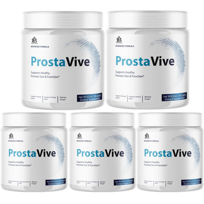 ProstaVive - Prostate Health & Urinary Flow Support Formula - 5 Tubs