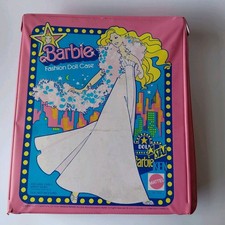 Mattel Pink Barbie Fashion Doll Trunk Storage Carrying Case Vintage 1977