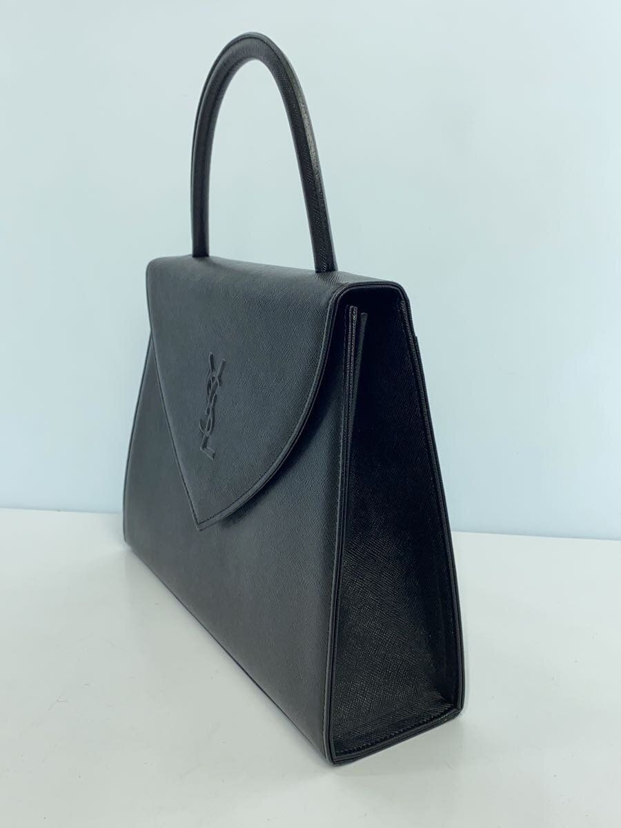Borsa a mano YVES SAINT LAURENT trapezoidale nera tinta unita usata