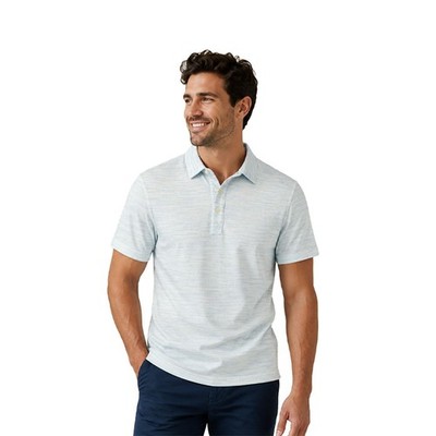 Tommy Bahama Men's Air Blue T-Shirt Ocean Sails Knit Polo 3 Buttons S/S (S62)