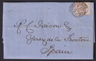 GB 1885 Cover 2 1/2d London to Spain - Hooded Circle