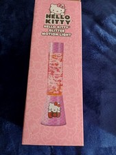 Lámpara Volcán Movimiento Lava Hello Kitty 16" Sanrio Flor de Cerezo Brillo Totalmente Nueva