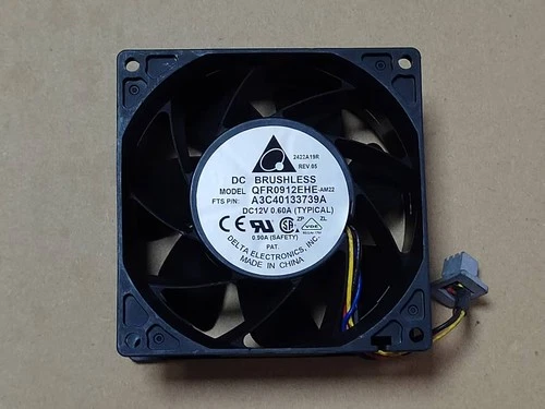 1 PCS DELTA Fan QFR0912EHE DC12V 0.60A 9238 9.2CM 4 Wire cooling fan