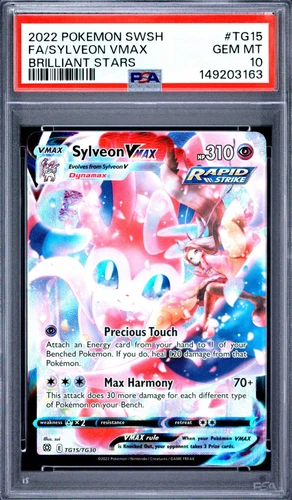 Sylveon VMAX TG15/TG30 Swsh09: Brilliant Stars Trainer Gallery Holo PSA 10